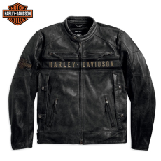 Куртка harleydavidson哈雷戴维森摩托车男士三重透气皮衣皮夹克机车外套
