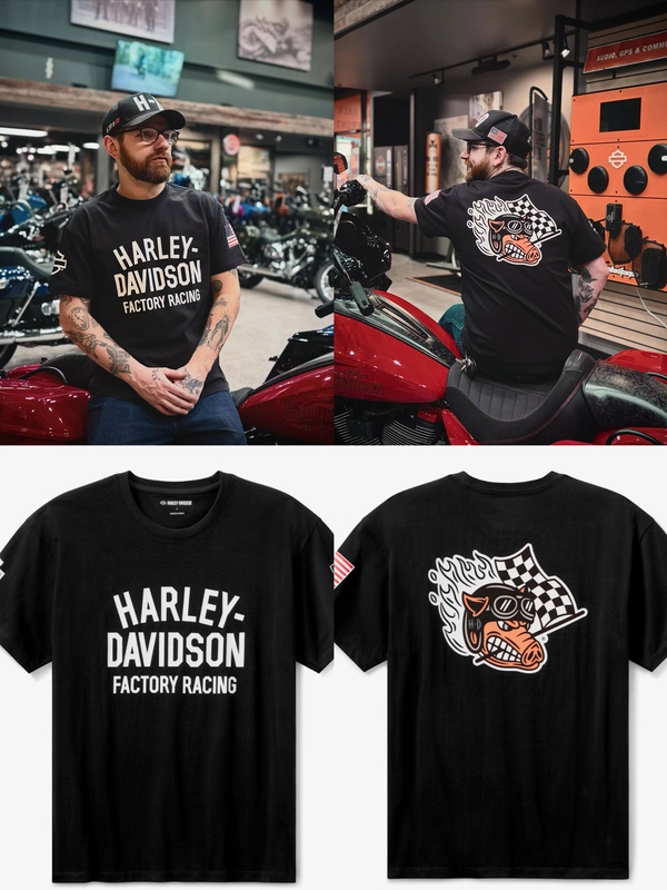 Short-Sleeved T-Shirts from the Harley Factory Team Series Short-Sleeved T-Shirts from the Harley Factory Team Series