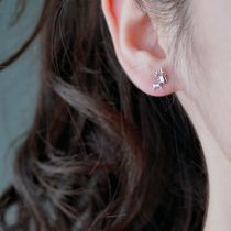 Simple wind 925 sterling silver needle hypoallergenic mini deer studs students invisible sleep free earrings 2021
