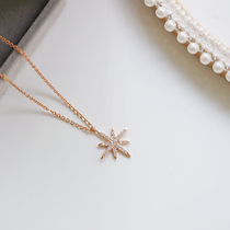 Simple wind 2021 New Eight Awn star snowflake choker rose gold inlaid Diamond exquisite niche brand design