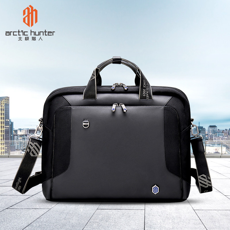 Guangzhou Head Wolf Leather Furniture Man Briefcase Business Large Capacity Single Shoulder Inclined Satchel Tailor Made Professional Office Computer Bag