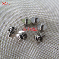 Nickel-plated round head three combination screw Cross with flat pad elastic pad screw cross pan head screw M4*8