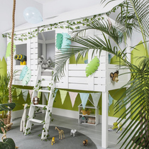 Tree House bed Children Girls High and low bed princess bed solid wood up and down bed White House House multifunctional