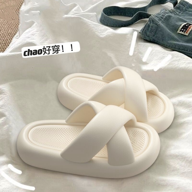 Thick-Soled Slippers with a Stepping-On-Clouds Feel for Women, 2026 New Model, Outdoor Non-Slip Slide Sandals, Internet Celebrity Hot Style, Cross-Strap Fashion Slippers Thick-Soled Slippers with a Stepping-On-Clouds Feel for Women, 2026 New Model, Outdoor Non-Slip Slide Sandals, Internet Celebrity Hot Style, Cross-Strap Fashion Slippers