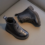 Martens, модные утепленные детские короткие сапоги, коллекция 2023, в западном стиле