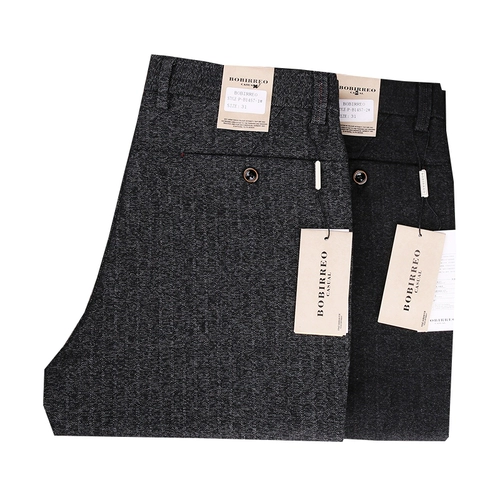 Мужские импортные шерстяные демисезонные универсальные удерживающие тепло штаны, свободный прямой крой