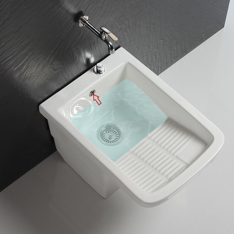 Ground dragging trough ceramic mop pool with washboard balcony Home Makeup Room Laundry Basin Mop Sink mop trough small