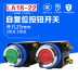 LA18-22 mở 25mm Hai Mở Hai Đóng Tự Đặt lại Flat Head Chọn Start Red và kiểm soát Green Button Switch. 