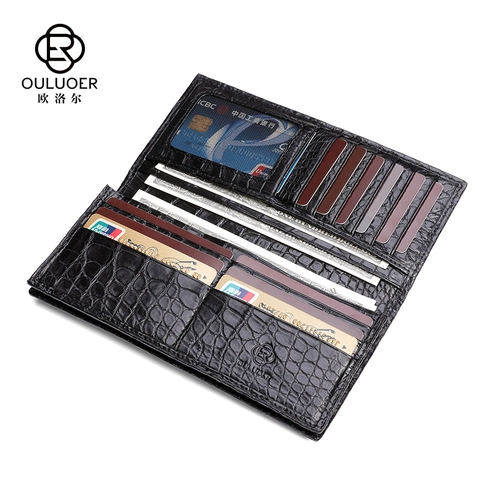 欧洛尔 Мужской длинный бумажник, маленькая сумка клатч, кошелек, Таиланд, из натуральной кожи