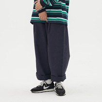 WASSUP washed overalls Japanese retro straight casual pants Solid color khaki printing official flagship store