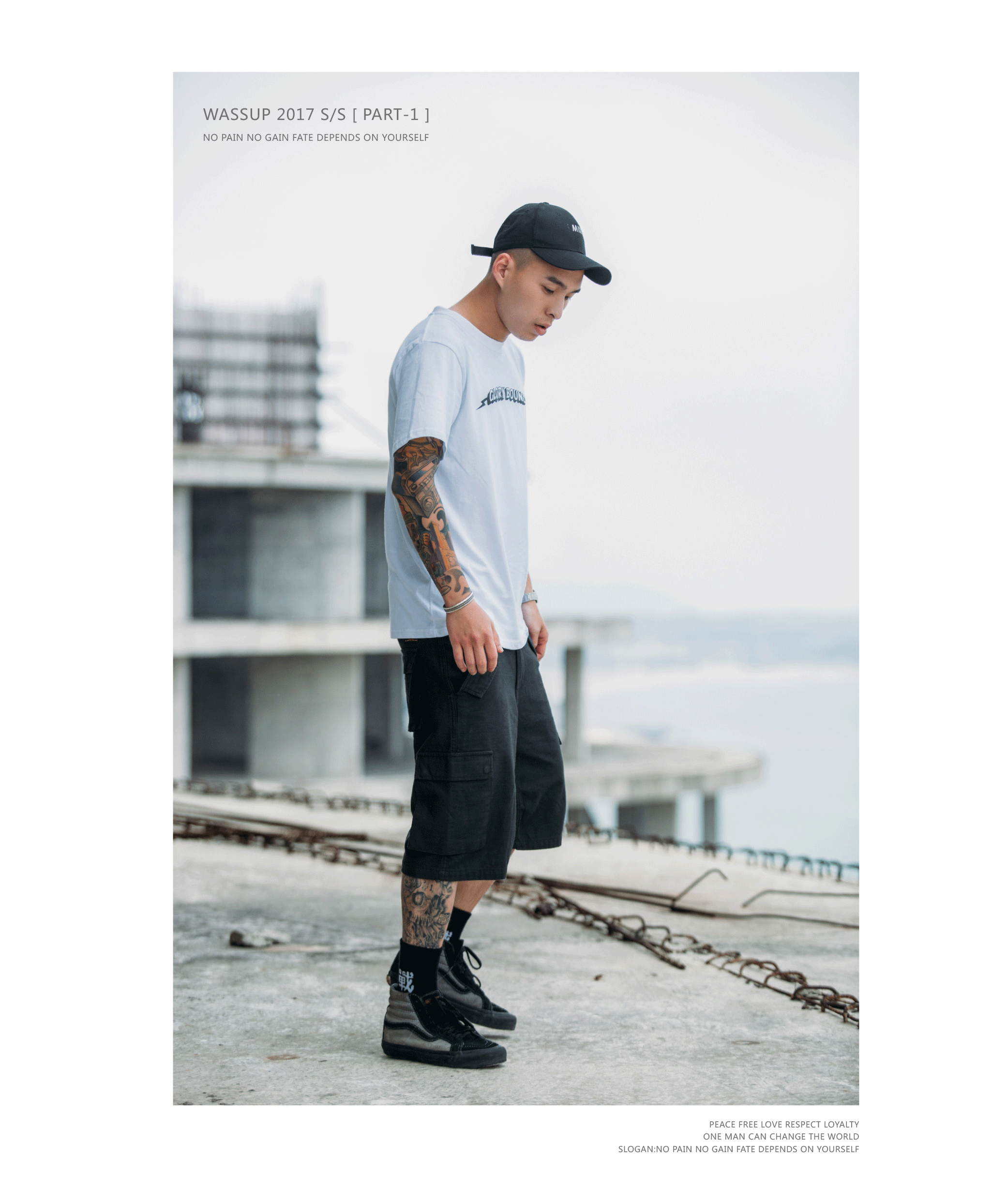 WASSUP2018ss phiên bản nâng cấp của quần short dụng cụ ba chiều thủy triều quốc gia quần ngắn