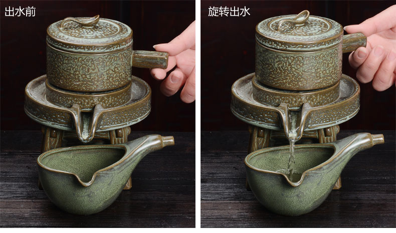 A good laugh, ceramics semi automatic kung fu tea set household teapot teacup lazy people make tea, tea sets