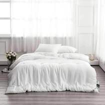 Simple solid color spring and autumn quilt Soybean fiber double quilt Antibacterial thickened warm winter quilt Dormitory quilt core air conditioning quilt