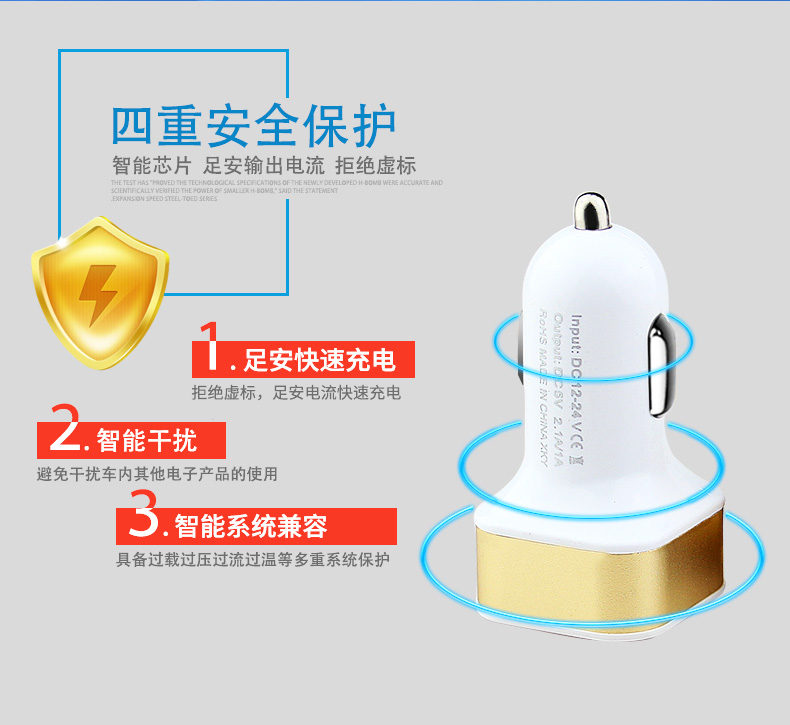 2.1 xe sạc sạc xe hơi xe bật lửa một cho hai với dual usb sạc điện thoại xe 3.1a nhanh phí - Phụ kiện điện thoại trong ô tô giá để điện thoại trên ô tô