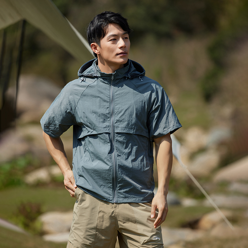 Summer New Outdoor Ice-Feel Breathable and Waterproof Unisex Lightweight Anti-Uv Removable Short-Sleeved Sun Protection Clothing Summer New Outdoor Ice-Feel Breathable and Waterproof Unisex Lightweight Anti-Uv Removable Short-Sleeved Sun Protection Clothing