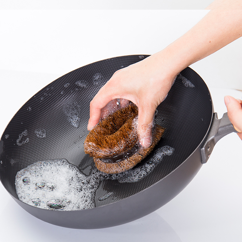 Japan AISEN wash pot brush coconut palm non-stick oil pan brush cleaning brush cleaning and scrubbing pots and pans kitchen brushes