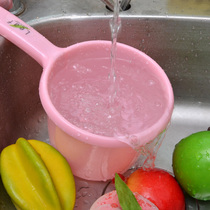 Japanese imported household kitchen water scoop plastic water scoop long handle water shell soup spoon thickened children shampoo spoon