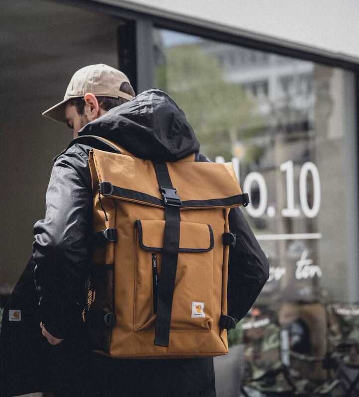 Carhartt In-Stock Backpack Japanese Style Outdoor Casual Sports Single Buckle Shoulder Bag School Bag Backpack Carhartt In-Stock Backpack Japanese Style Outdoor Casual Sports Single Buckle Shoulder Bag School Bag Backpack