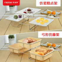 Phidis three-layer cake tray Snack rack Cold food cake rack Buffet fruit display Ceramic plate