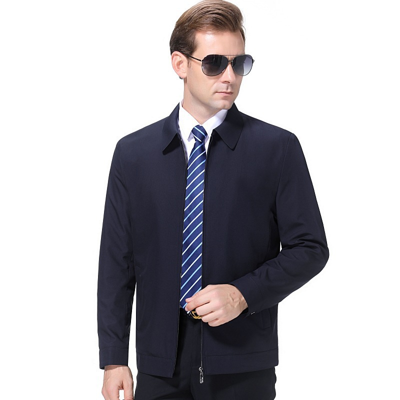 Positive Coat Casual New Dad Autumn Winter Middle Aged Men's Jacket Business Dress Outside Wear Autumn Hair