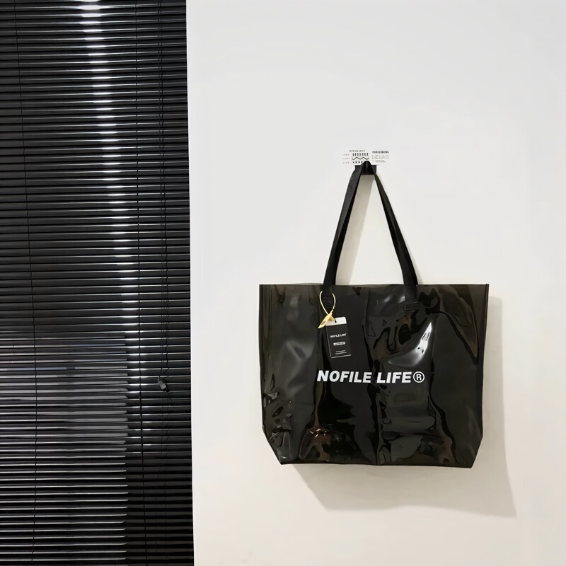 Nofile Life ® Opening Limited Edition Translucent Pvc Shoulder Bag, Waterproof Large-Capacity Tote Handbag