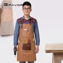 2024 new craftsman design studio canvas apron retro wear-resistant scratch-proof waterproof coffee shop high-end studio