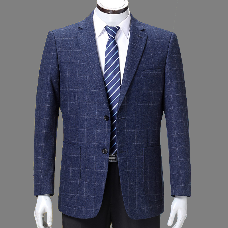 Suit men's spring and autumn middle-aged suit men's jacket dad's shirt single-piece business casual all-match handsome middle-aged and elderly