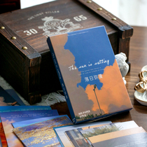 Sunset Mist Train Postcard ins Wind Creative Only Words Birthday Greetings Card Small Card Message Card Message Card