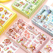 Stranger hand account and paper Tape Sticker Set Summer Dessert House Fruit fresh creative decoration DIY sticker art