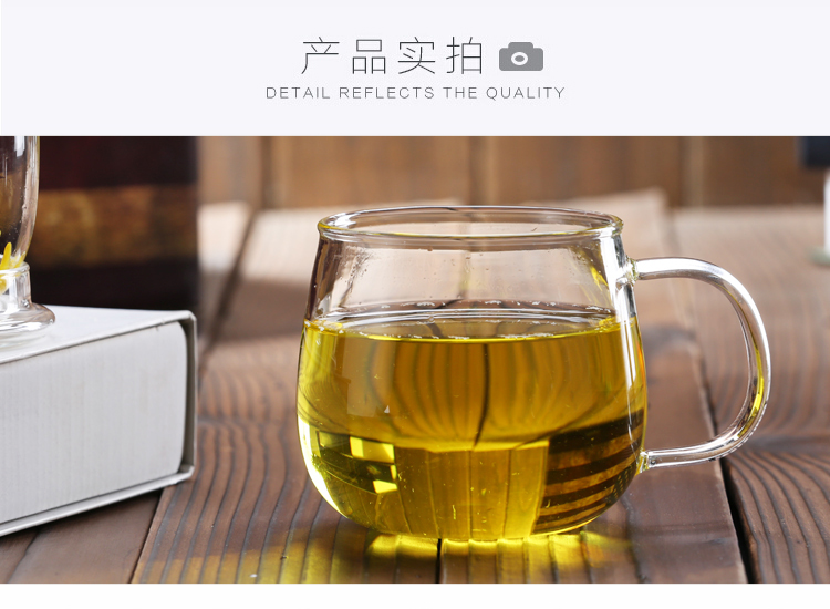 Ly thủy tinh chịu nhiệt cốc hoa có nắp lọc tách trà nam và nữ tách trà đặt ly bình giữ nhiệt cao cấp