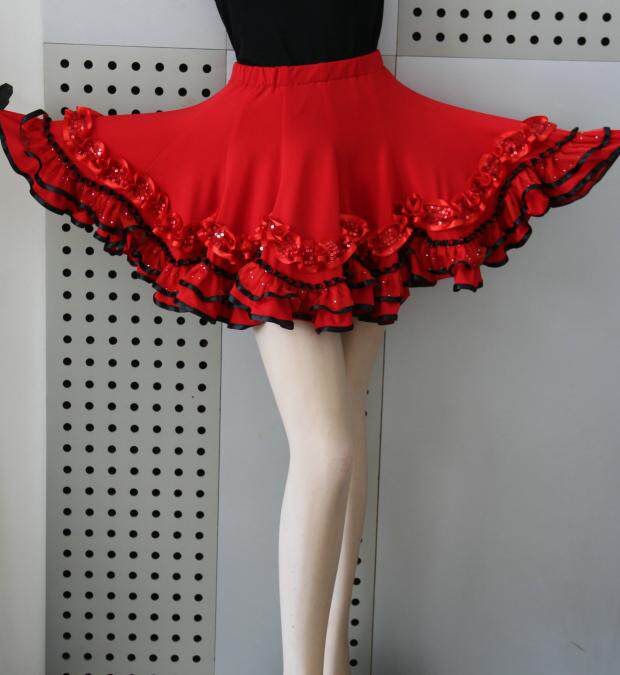 Customized three-step step Latin dance modern dance ballroom dance Kitba big skirt dance skirt dance square dance mhd52
