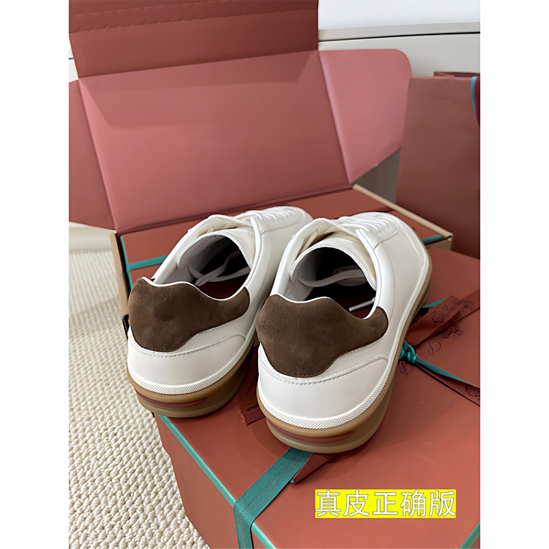 Lp De Xun Shoes for Women, Old Money Style Genuine Leather 2026 New Casual Sneakers for Men, Couple Trendy Thick-Soled Height-Increasing White Shoes