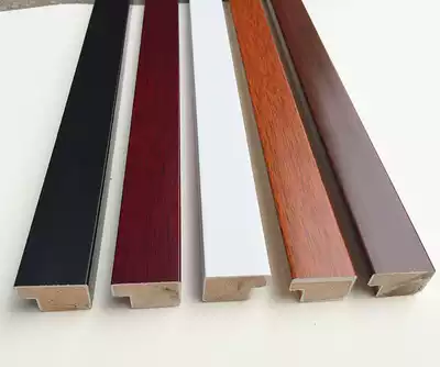 Chinese painting mirror frame line modern simple border material minimalist gypsum line manufacturers flat black edge material