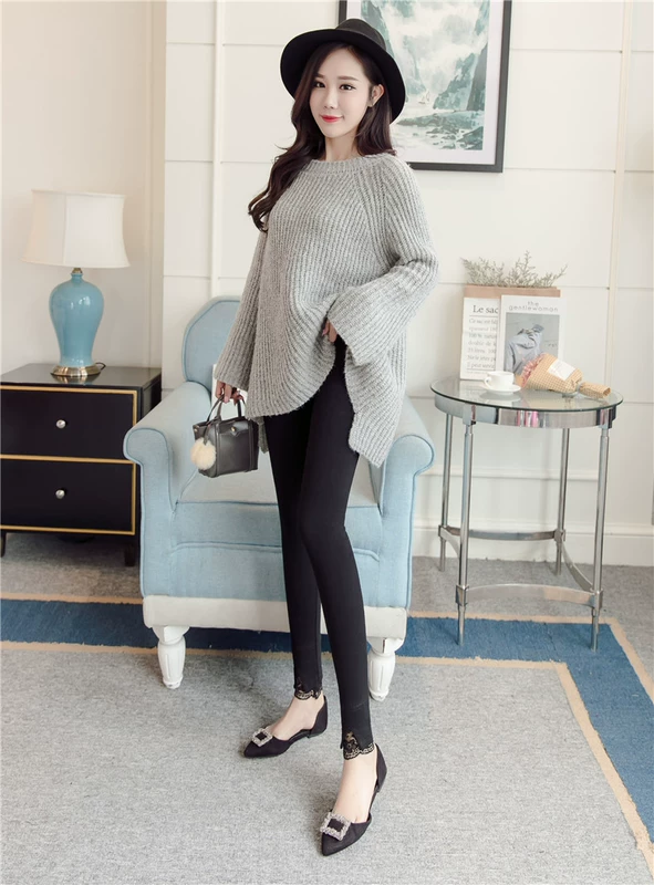 Quần legging cotton của phụ nữ mặc mỏng phần 2019 phiên bản Hàn Quốc mới của mùa xuân hoang dã và mùa thu quần lớn cỡ chín điểm - Khởi động cắt