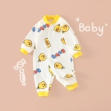 Детский комбинезон, термобелье, лонгслив, боди для новорожденных, хлопковое нижнее белье, комплект, осенний