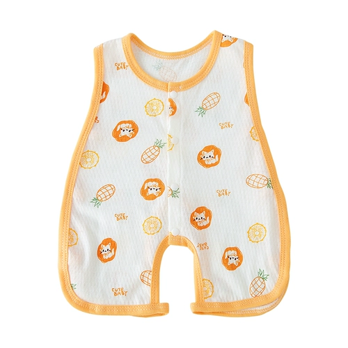 Детское летнее тонкое хлопковое боди, комбинезон для новорожденных подходит для мужчин и женщин для девочек, жилет