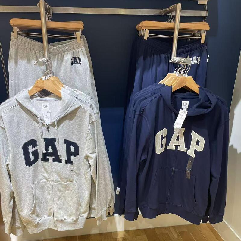 Gap Men's and Women's Clothing 2025 Spring New Logo Zipper Hooded American Style Sweatshirt Multi-Color Classic Jacket 868454