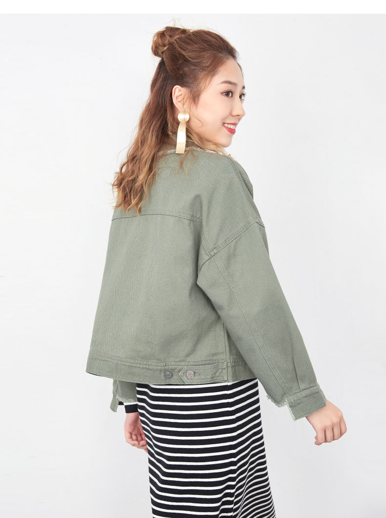 IEF thích chấp nhận mùa đông 2019 và mùa xuân mới phiên bản Hàn Quốc của thời trang sinh viên hoang dã lỏng lẻo dài tay áo ngắn nữ áo khoác ngoài cho nữ 