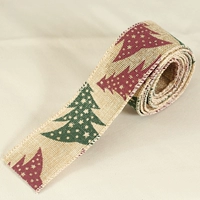 Печать льняной белья для рождественской елки 5 см и длиной 2 метра
