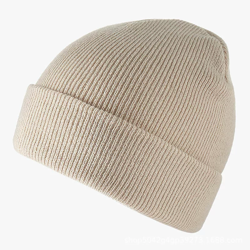 Woolen knitted ski winter hat for men and women hip-hop style, European style, wish, with embroidery