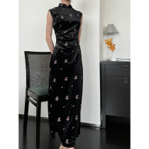 Complement in stock Limponline) Original embroidered velvet elastic pleats for cute and improved qipao one-piece dress