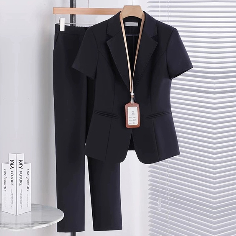 Professional Suit for Women 2026 New Style Fashionable and Elegant Summer Work Clothes Short-Sleeved Suit Interview Formal Wear Ol Skirt Suit