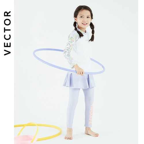 VECTOR Детский купальник, лонгслив, раздельные штаны, комплект, быстросохнущая форма, подходит для подростков, защита от солнца