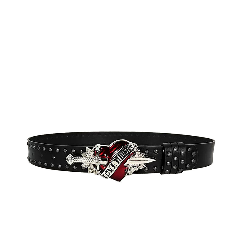 Velare Original Vintage One-Arrow-Through-Heart Belt, Vintage Subculture Niche Design Punk Y2K Belt Velare Original Vintage One-Arrow-Through-Heart Belt, Vintage Subculture Niche Design Punk Y2K Belt