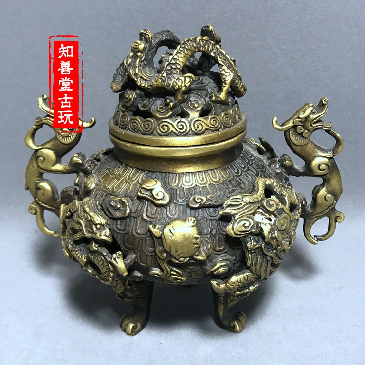 中国魚型香炉(大清乾隆)Ω