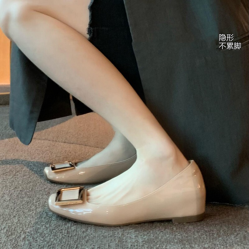 Women's 2026 Summer New Style Mary Jane Shoes with Hidden Height Increase, Square Buckle, Shallow French-Style Design, Suitable for Skirts, Unique and Comfortable Women's 2026 Summer New Style Mary Jane Shoes with Hidden Height Increase, Square Buckle, Shallow French-Style Design, Suitable for Skirts, Unique and Comfortable