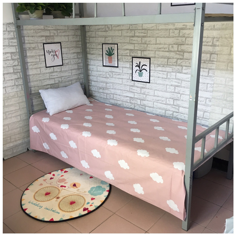 giường tầng duy nhất trên khăn bông và khăn bông ký túc xá sinh viên độc thân mảnh 1.2 * 2 Mitt giá vận chuyển - Khăn trải giường ga giường everon giảm giá