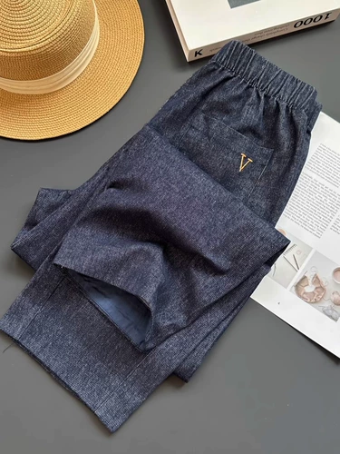 Синяя джинсовая ткань, эластичные морковные штаны, джинсы