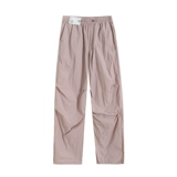 Летние тонкие штаны для отдыха, оверсайз, на шнурках, свободный прямой крой