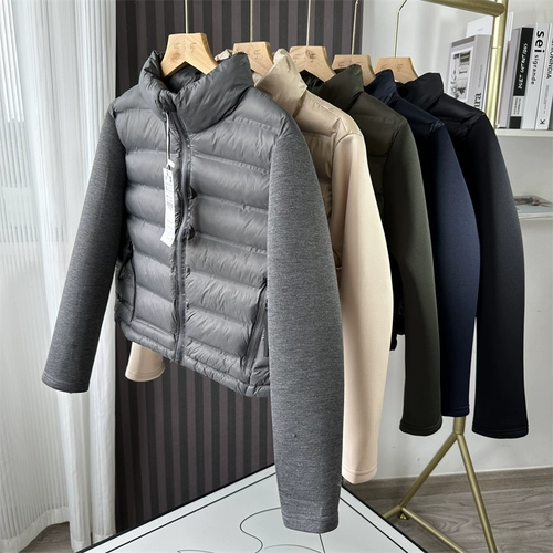 Ретро легкий и тонкий зимний пуховик с пухом, короткая куртка, Испания